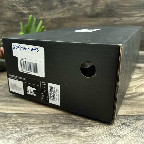 NIB Sorel Explorer Blitz 8 39 Stride Lace Sneakers White Chalk 8 39 - Picture 8 of 10